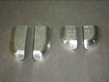 鋁制件去氧化皮、啞光處理前后